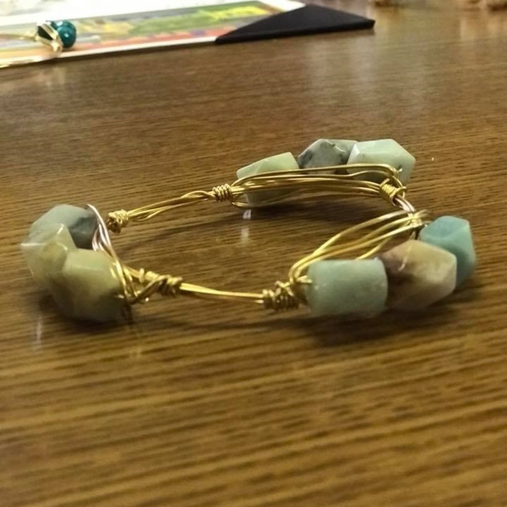 bourbon & boweties inspired wire wrapped bracelet